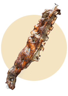 Espeto de costela de carneiro